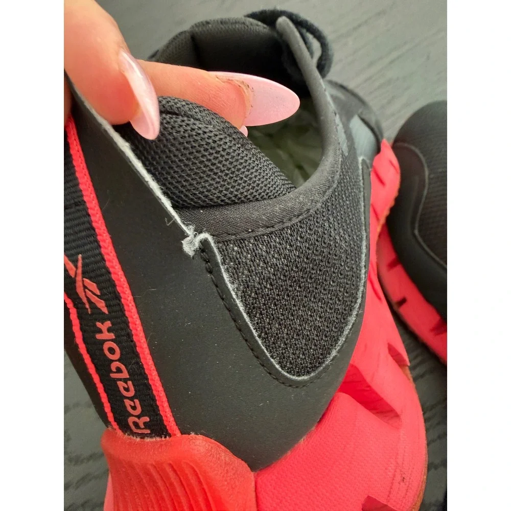 Reebok Zig Dynamica Mens Running‎ Shoes Black Neon Red Size 10